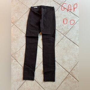 vintage y2k NWOT gap brown stretch cotton skinny pants w!zipper back size 00R